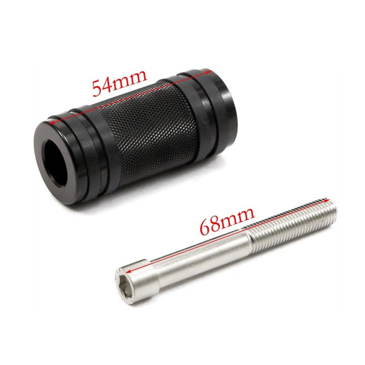Gear Shifter Shifter Peg CNC Knurled with Rubber – Black