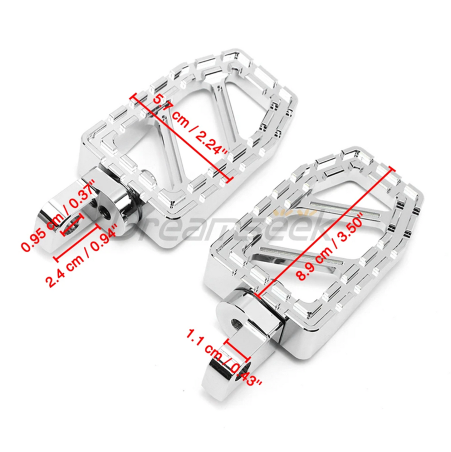 Foot Pegs Military with Offset Brackets – Black – Harley Dyna & Softail (HD Male )