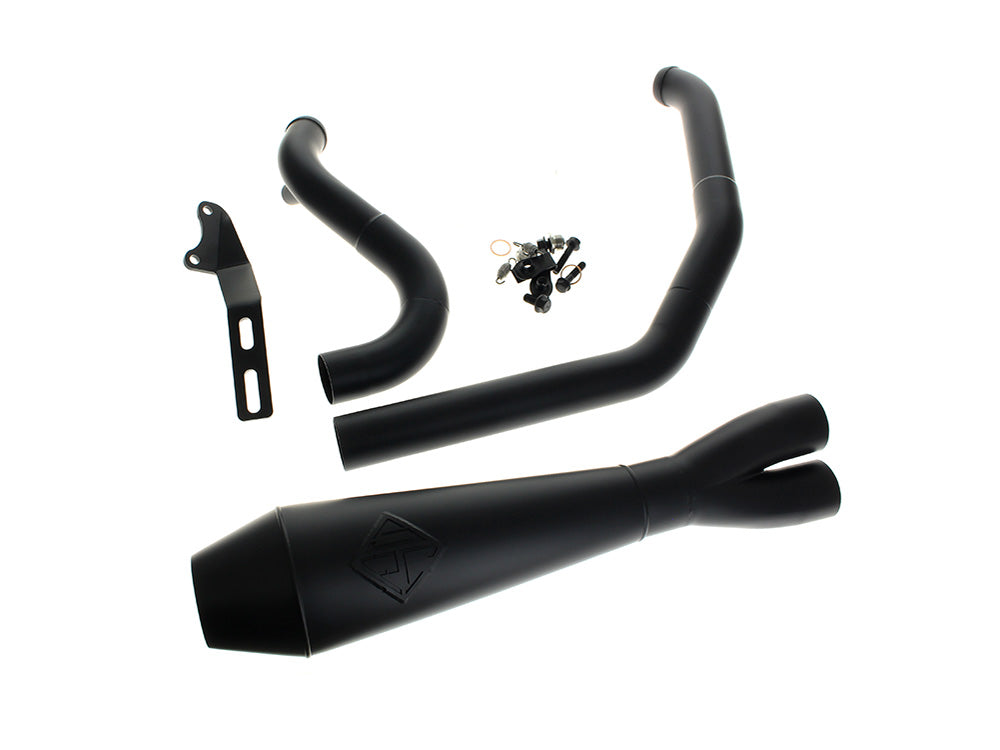 SP Concepts 2-into-1 4.5in Big Bore Exhaust Black Softail 2018 Up
