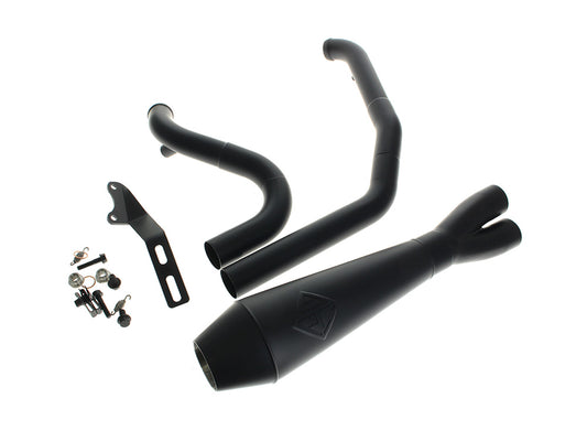 SP Concepts 2-into-1 4.5in Big Bore Exhaust Black Dyna 2006-2017