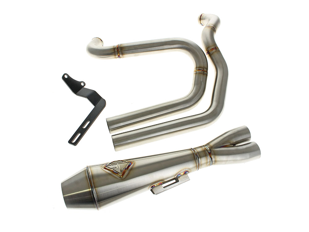 2-into-1 4.5in Big Bore Exhaust - Stainless Steel. Fits FXR 1987-1994 - SP Concepts Exhaust