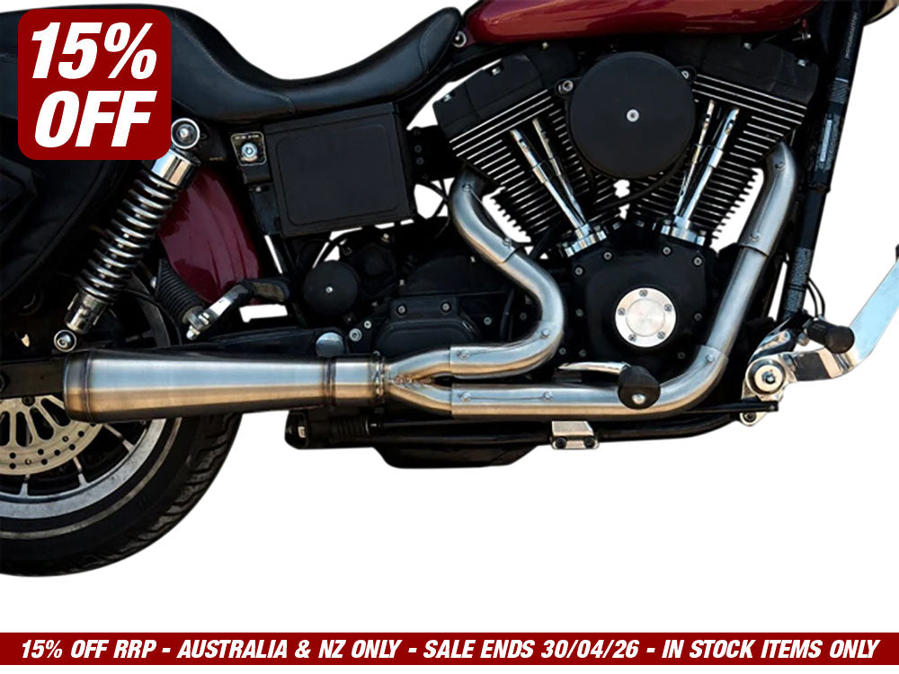 Assault 2-into-1 Exhaust - Stainless Steel. Fits Softail 2018up - Trask Performance