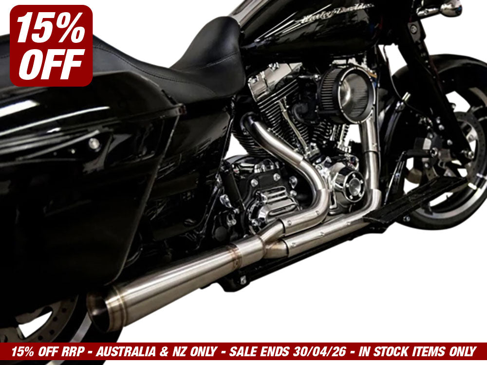 Assault 2-into-1 Exhaust - Stainless Steel. Fits Softail 2018up - Trask Performance