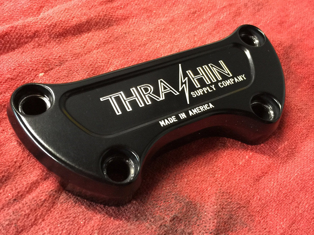 Thrashin Twice-Cut Handlebar Top Clamp – Black