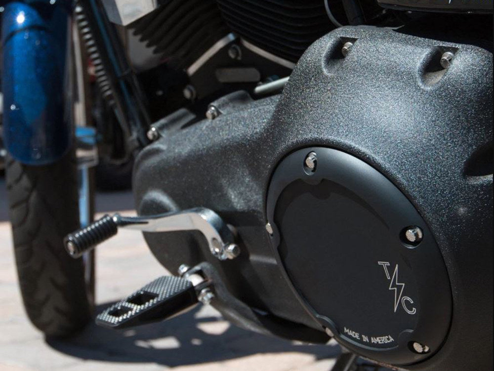 Thrashin 5-Hole Dished Billet Derby Cover – Black