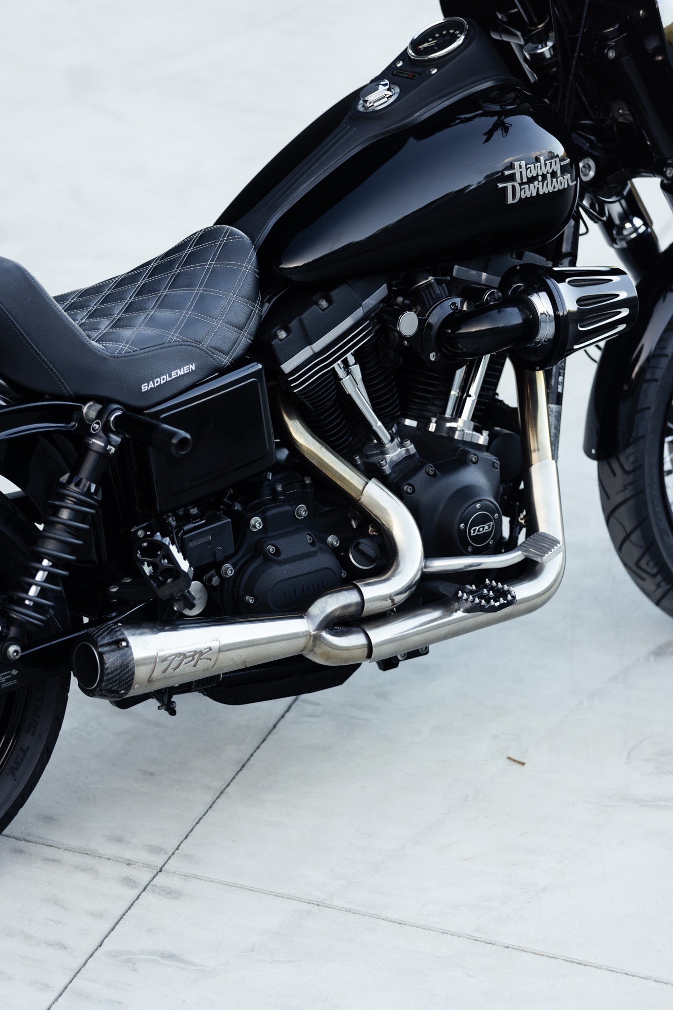 SOLD: Harley-Davidson Club Style Black Dyna Cammed