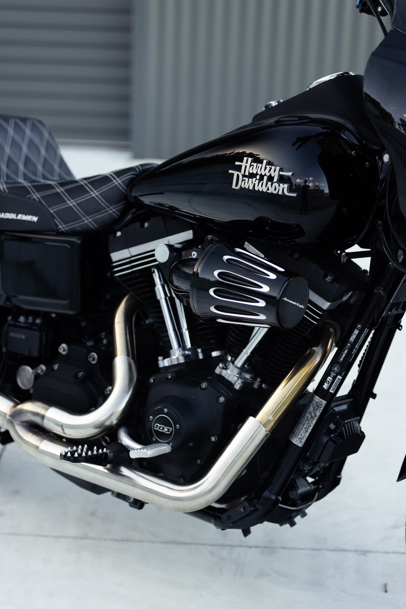 SOLD: Harley-Davidson Club Style Black Dyna Cammed