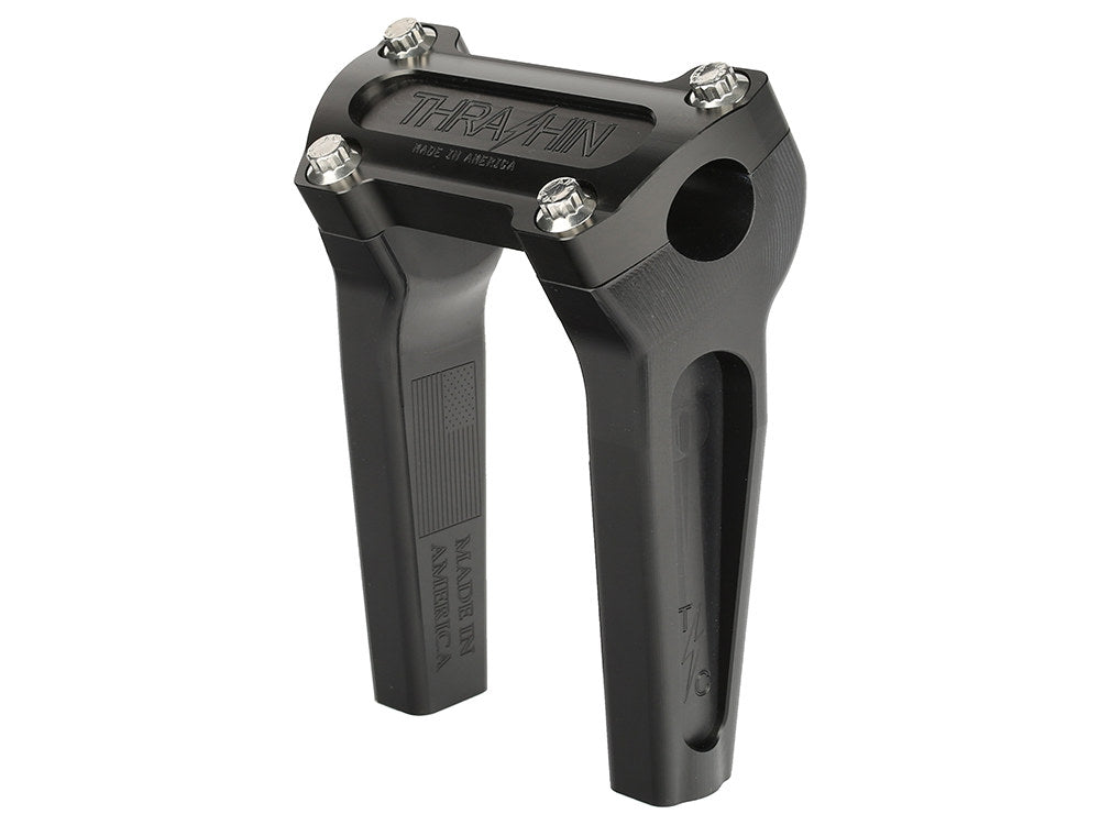 6in. Straight Thrashin Risers – Black. Fits 1in. Handlebar
