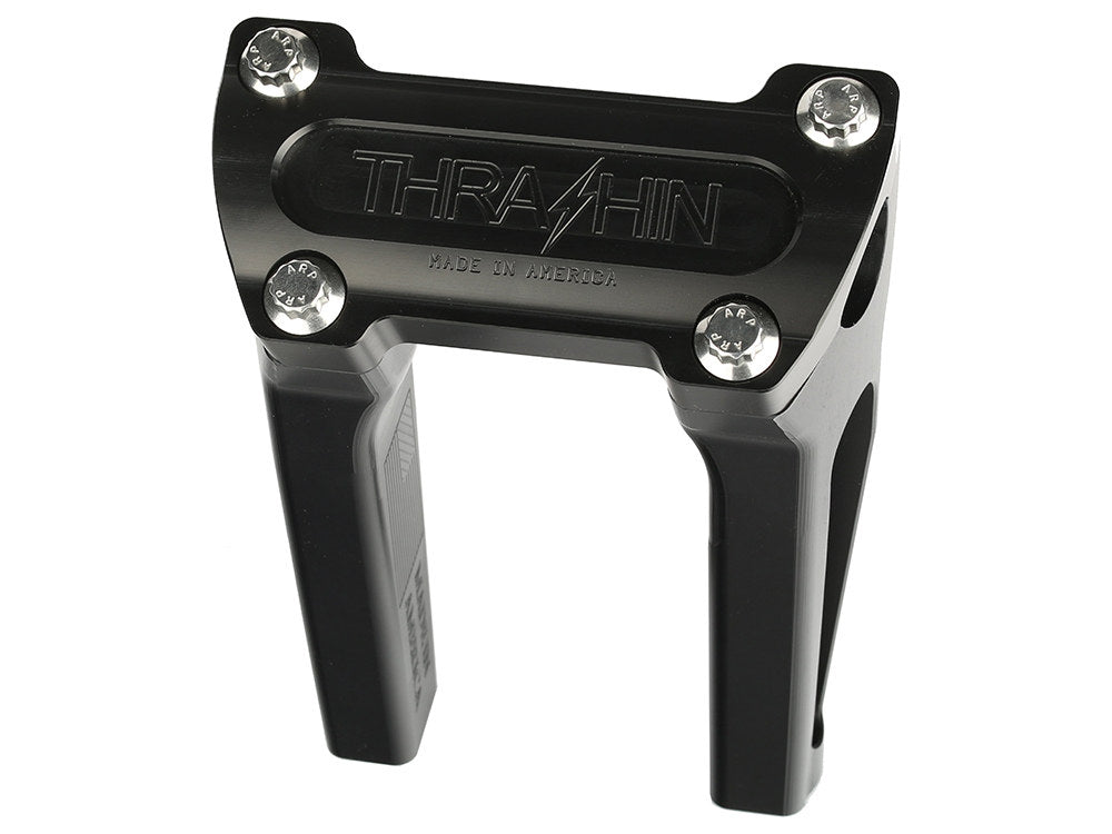 6in. Straight Thrashin Risers – Black. Fits 1in. Handlebar