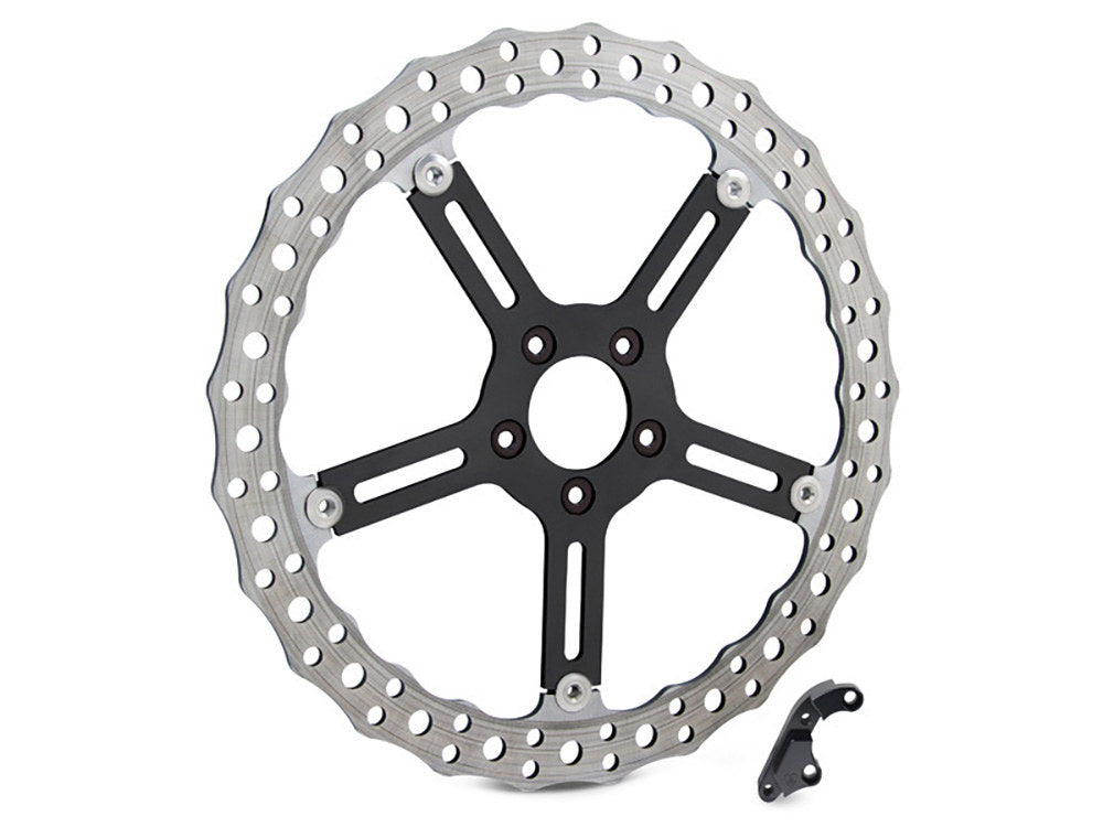 Arlen Ness 15in Left Hand Front Jagged Big Brake Disc Rotor Fits Softail Street Bob Breakout Low Rider 2018up Standard 2020up