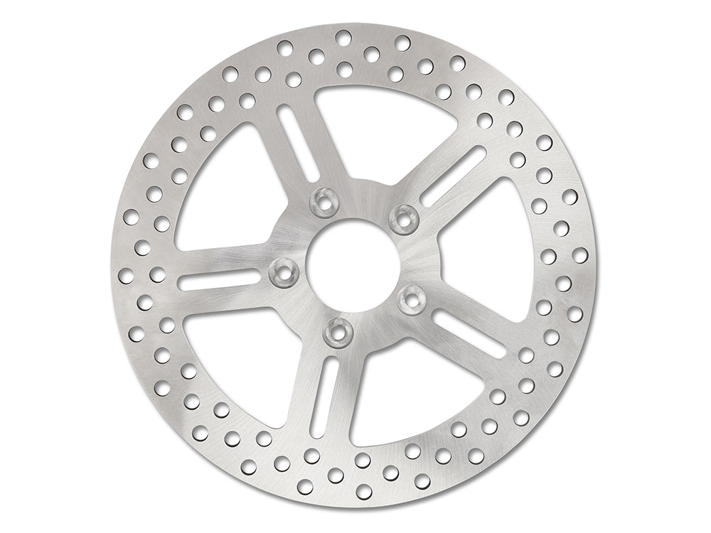 Performance Machine 11.5in Rear Classic 5 Spoke Stainless Steel Disc Rotor Fits Big Twin 2000up Sportster 2000-2010